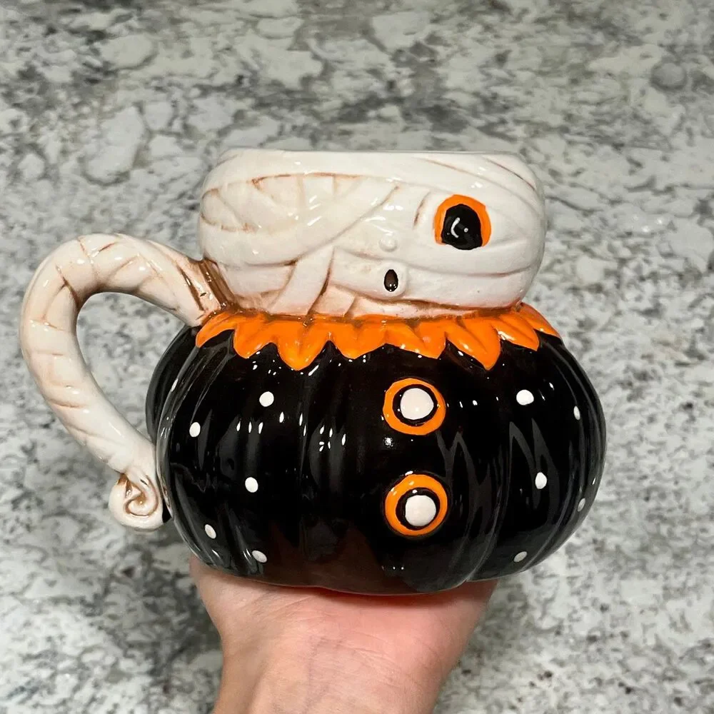 Johanna Parker Halloween Ceramic Mummy Mug
